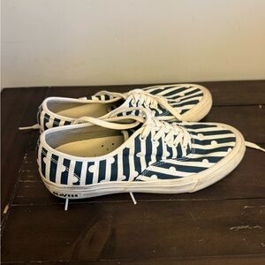 SeaVees x J Crew Sneakers Womens 9.5 Striped Canvas Net-A-Porter Exclusive